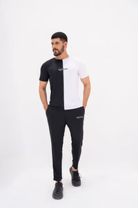 Monochrome Dry Fit Tracksuit - Black & White