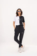 Load image into Gallery viewer, Monochrome Dry Fit Tracksuit - Black &amp; White
