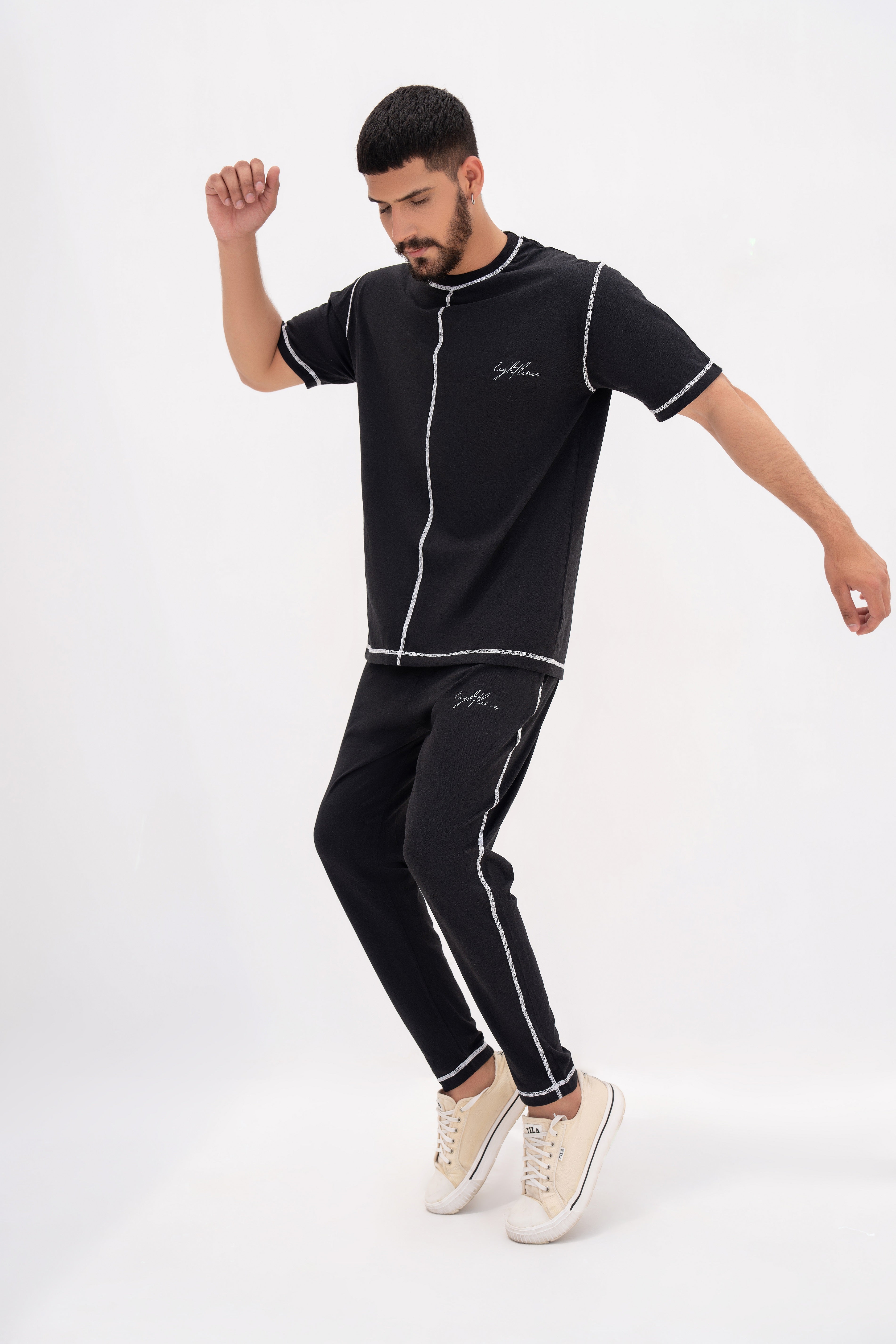 Black Basic Signature Tracksuiit
