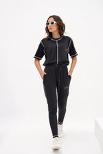 Load image into Gallery viewer, Black Basic Signature Tracksuit
