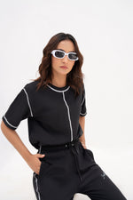 Load image into Gallery viewer, Black Basic Signature Tracksuit
