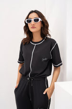 Load image into Gallery viewer, Black Basic Signature Tracksuit
