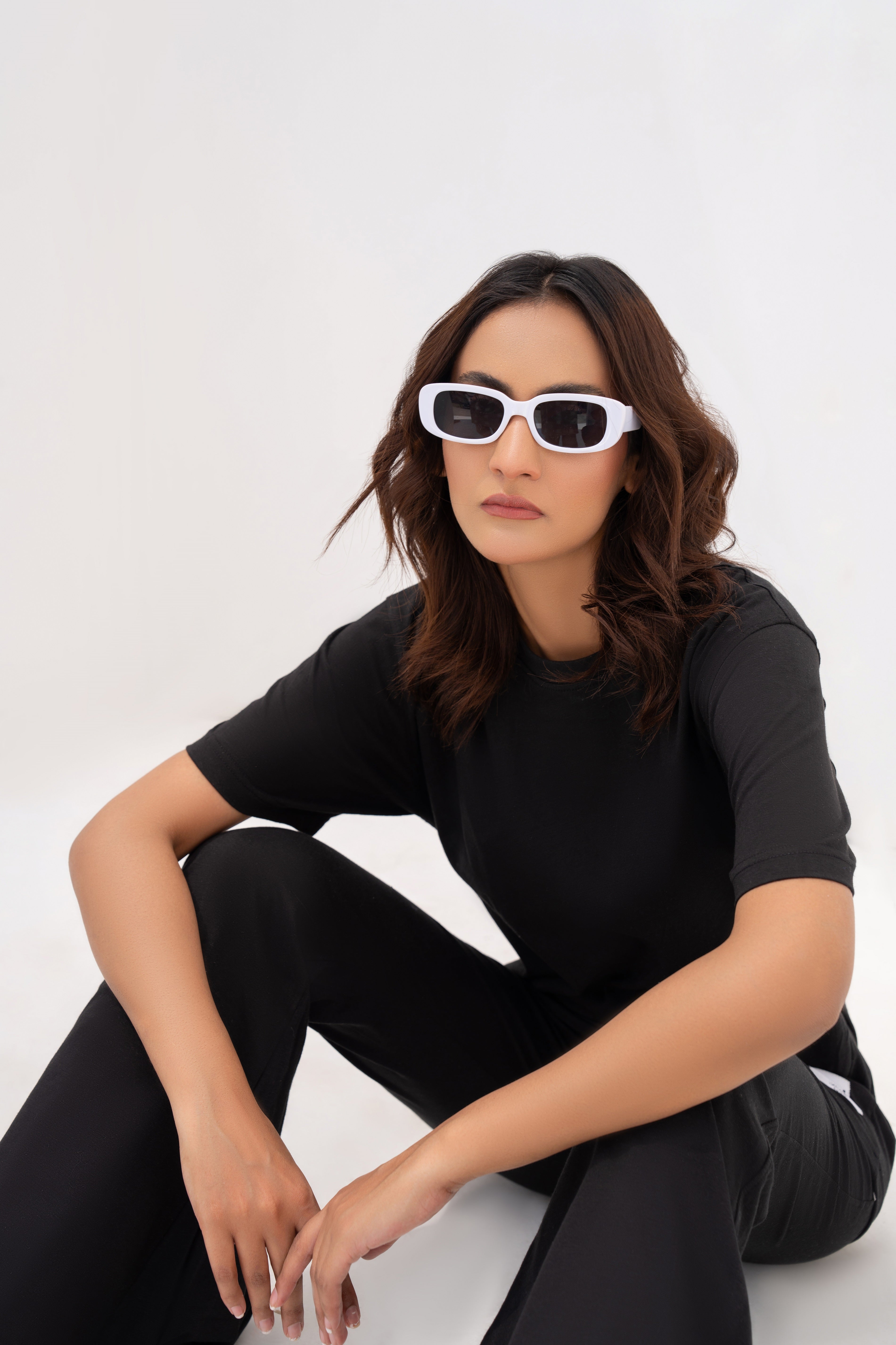 Black basic wide leg tracksuit
