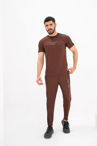 Brown Sporty Dry fit Tracksuit