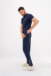 Sleek Blue Zip Tracksuit