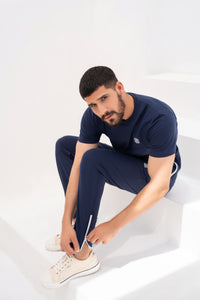 Sleek Blue Zip Tracksuit