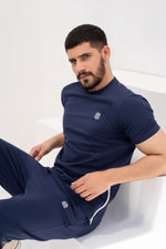 Load image into Gallery viewer, Sleek Blue Zip Tracksuit
