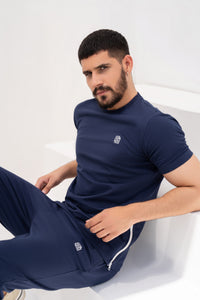 Sleek Blue Zip Tracksuit