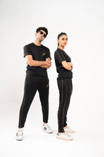 Load image into Gallery viewer, Black &amp; Golden Quick Dry tracksuit
