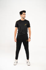 Load image into Gallery viewer, Black &amp; Golden Quick Dry tracksuit
