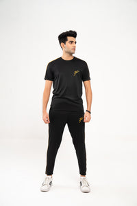 Black & Golden Quick Dry tracksuit