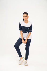 Navy and White Dry tracksuit