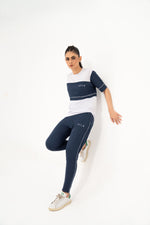 Load image into Gallery viewer, Navy and White Dry tracksuit
