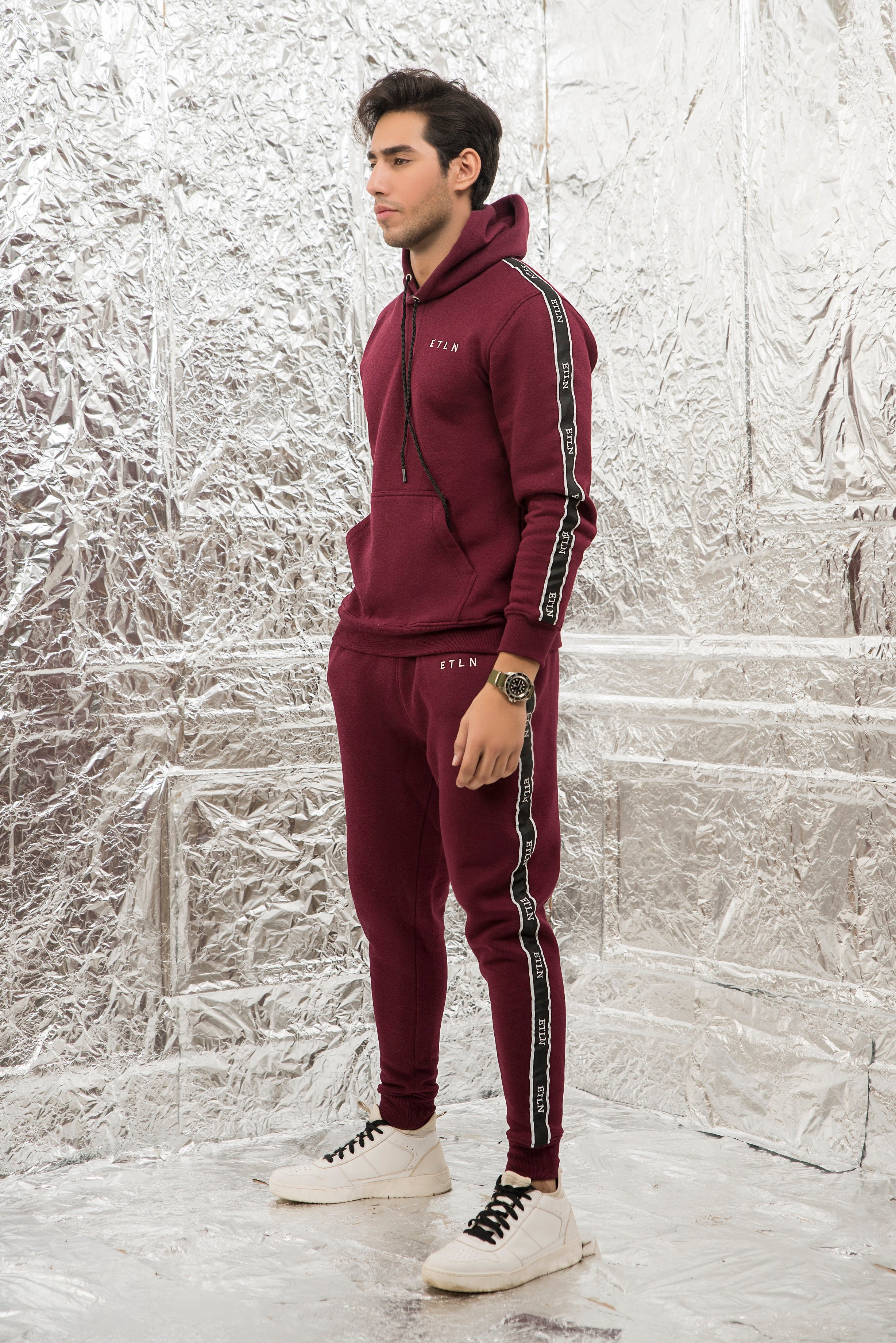 Maroon ETLN Tape Tracksuit