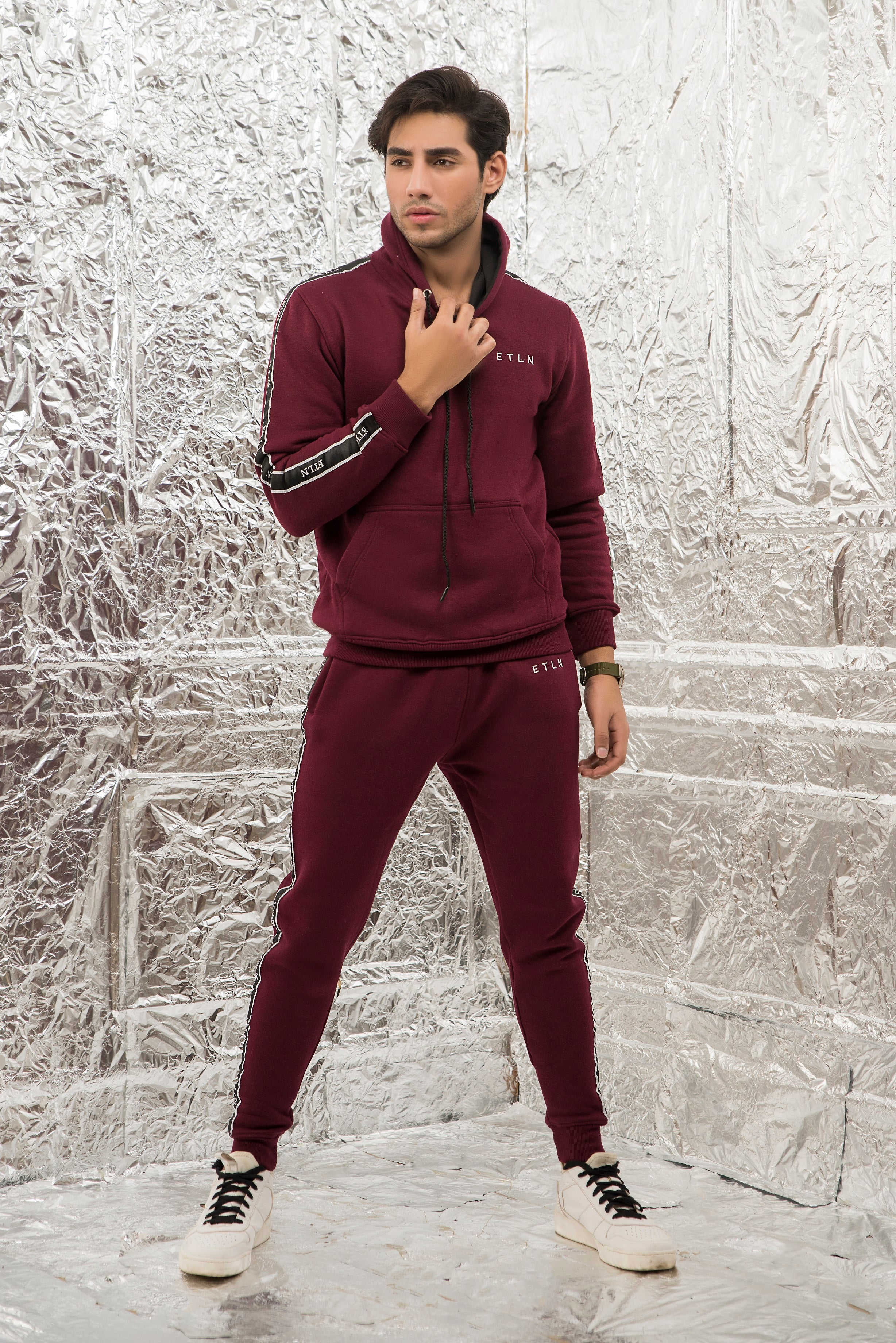 Maroon ETLN Tape Tracksuit