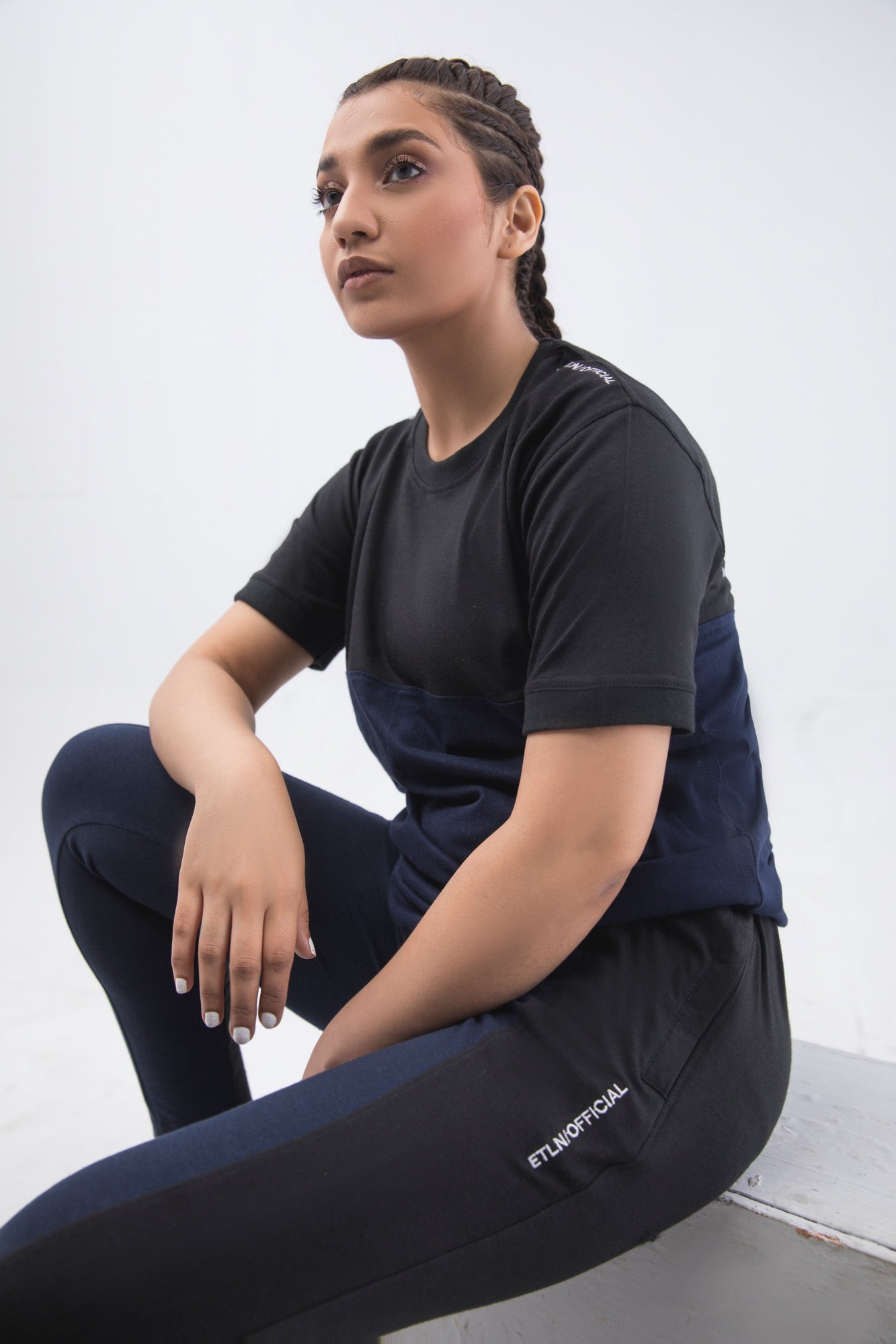 Two-hued Classic Tracksuit - Navy Blue