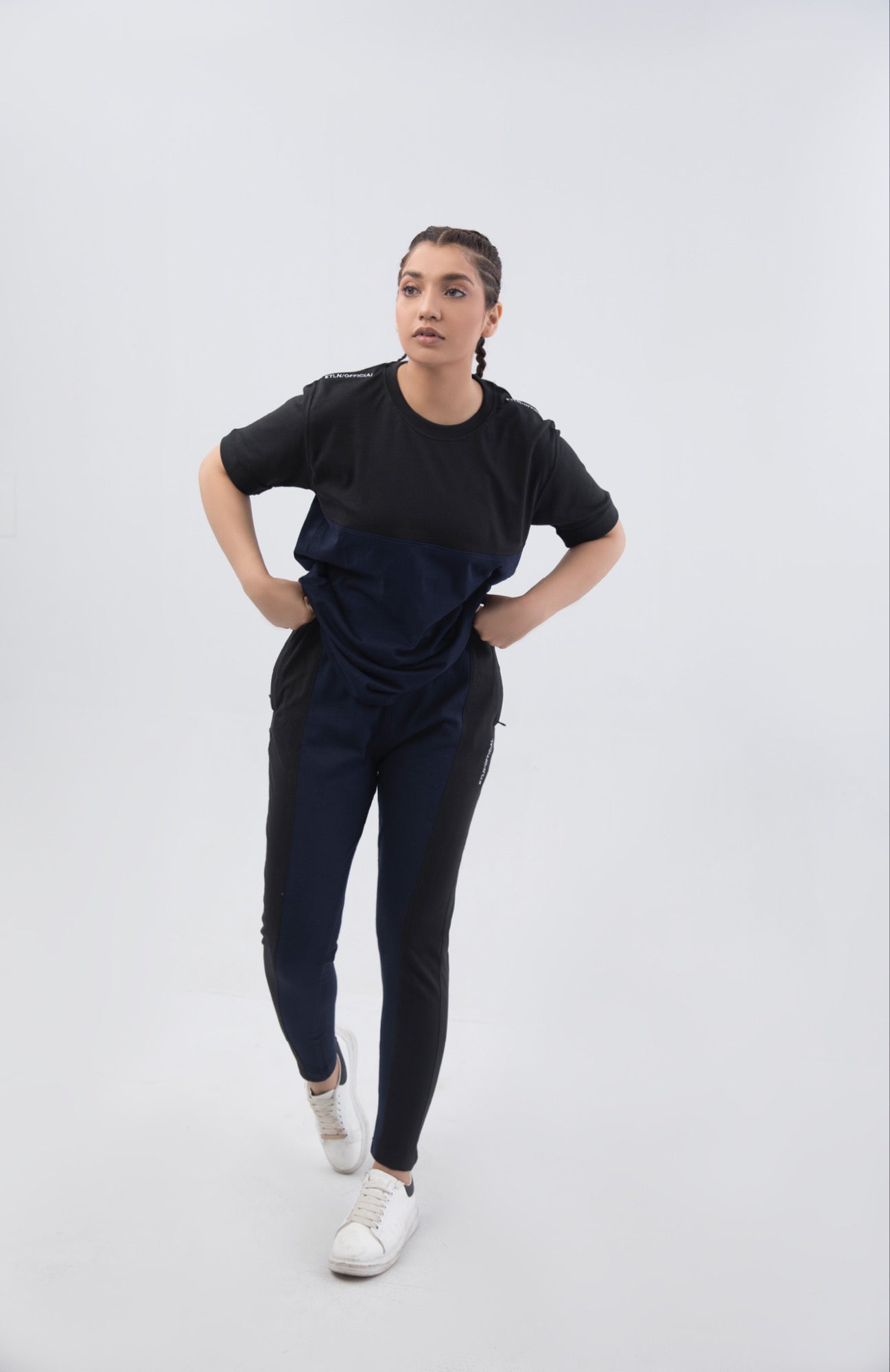 Two-hued Classic Tracksuit - Navy Blue