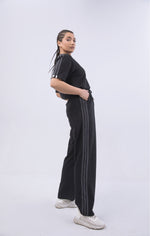 Load image into Gallery viewer, Old School Wide Leg Tracksuit - Black
