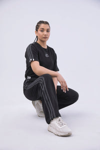 Old School Wide Leg Tracksuit - Black