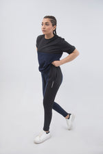 Load image into Gallery viewer, Two-hued Classic Tracksuit - Navy Blue

