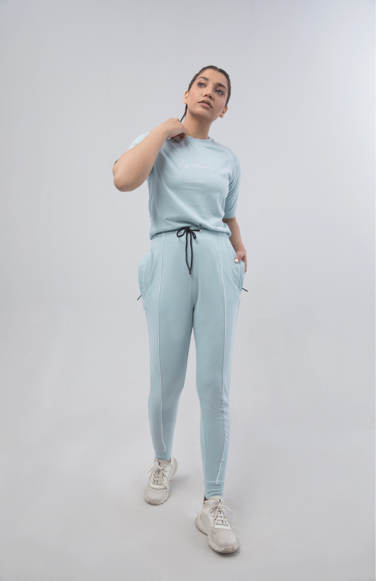 Eightlines Design co-ord Tracksuit with Piping - Sky Blue