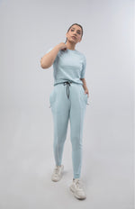 Load image into Gallery viewer, Eightlines Design co-ord Tracksuit with Piping - Sky Blue
