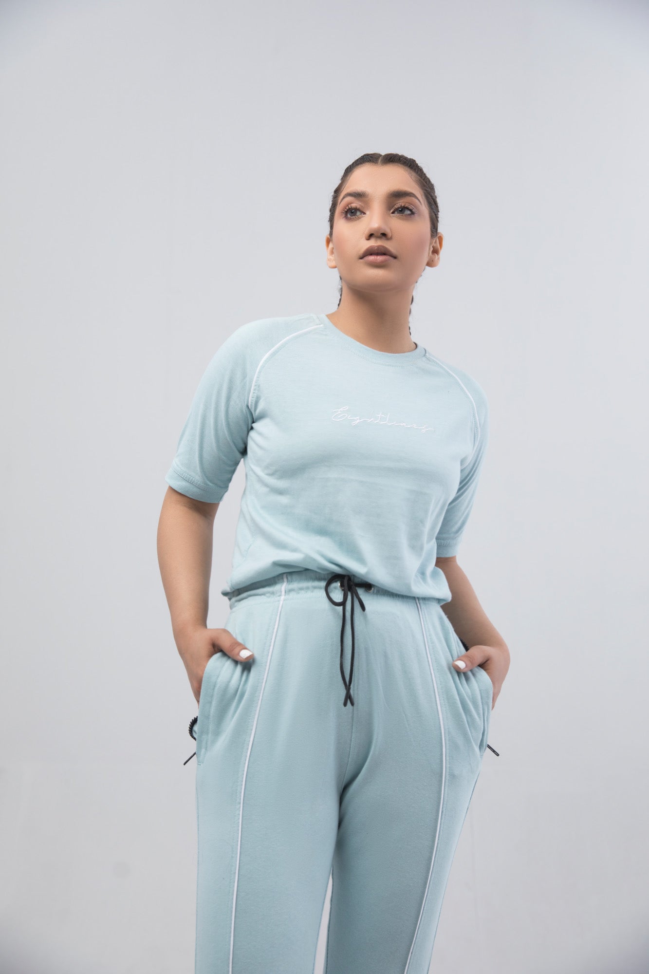 Eightlines Design co-ord Tracksuit with Piping - Sky Blue