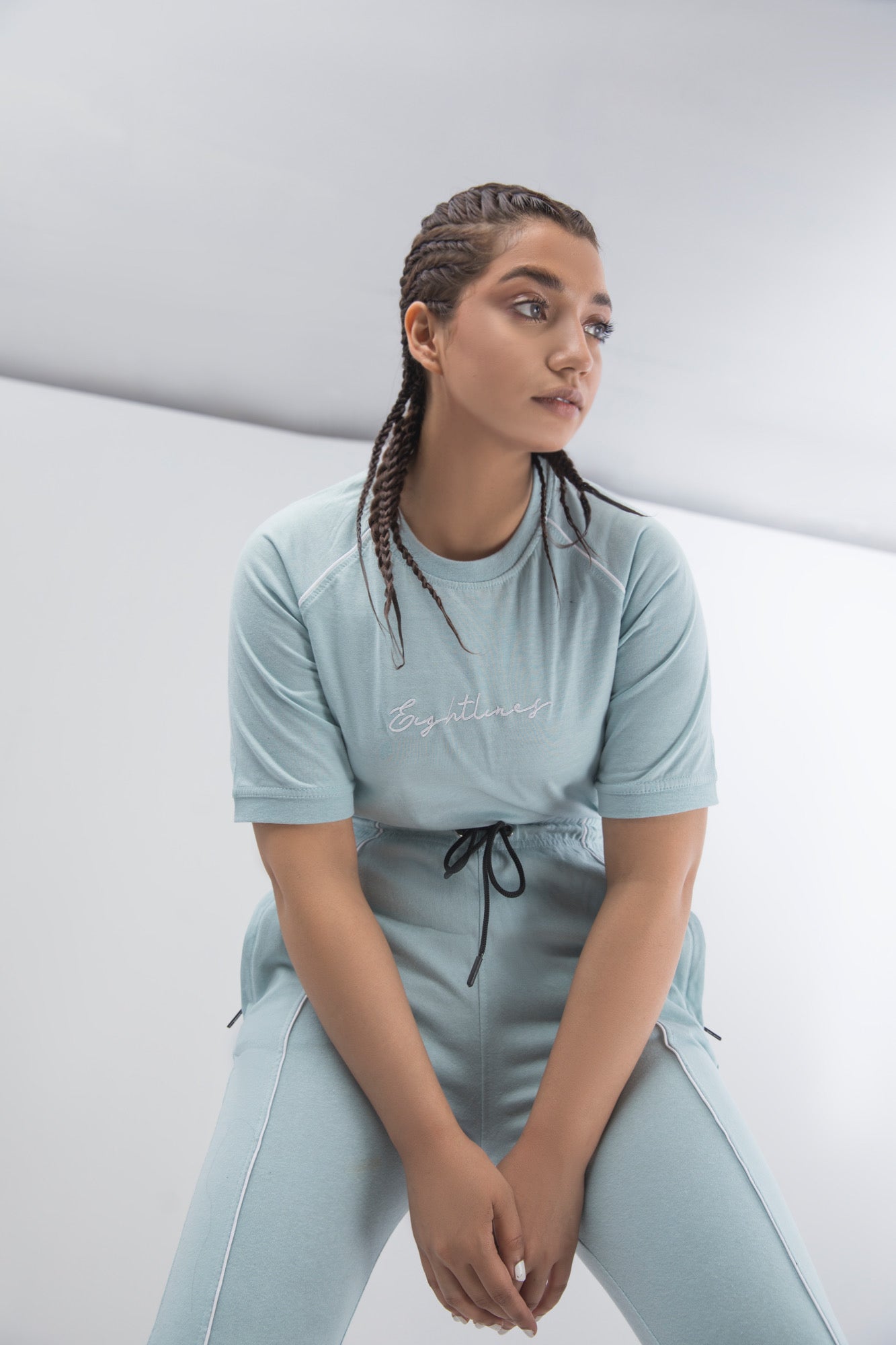 Eightlines Design co-ord Tracksuit with Piping - Sky Blue