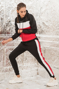 Basic Sporty Tracksuit - Black