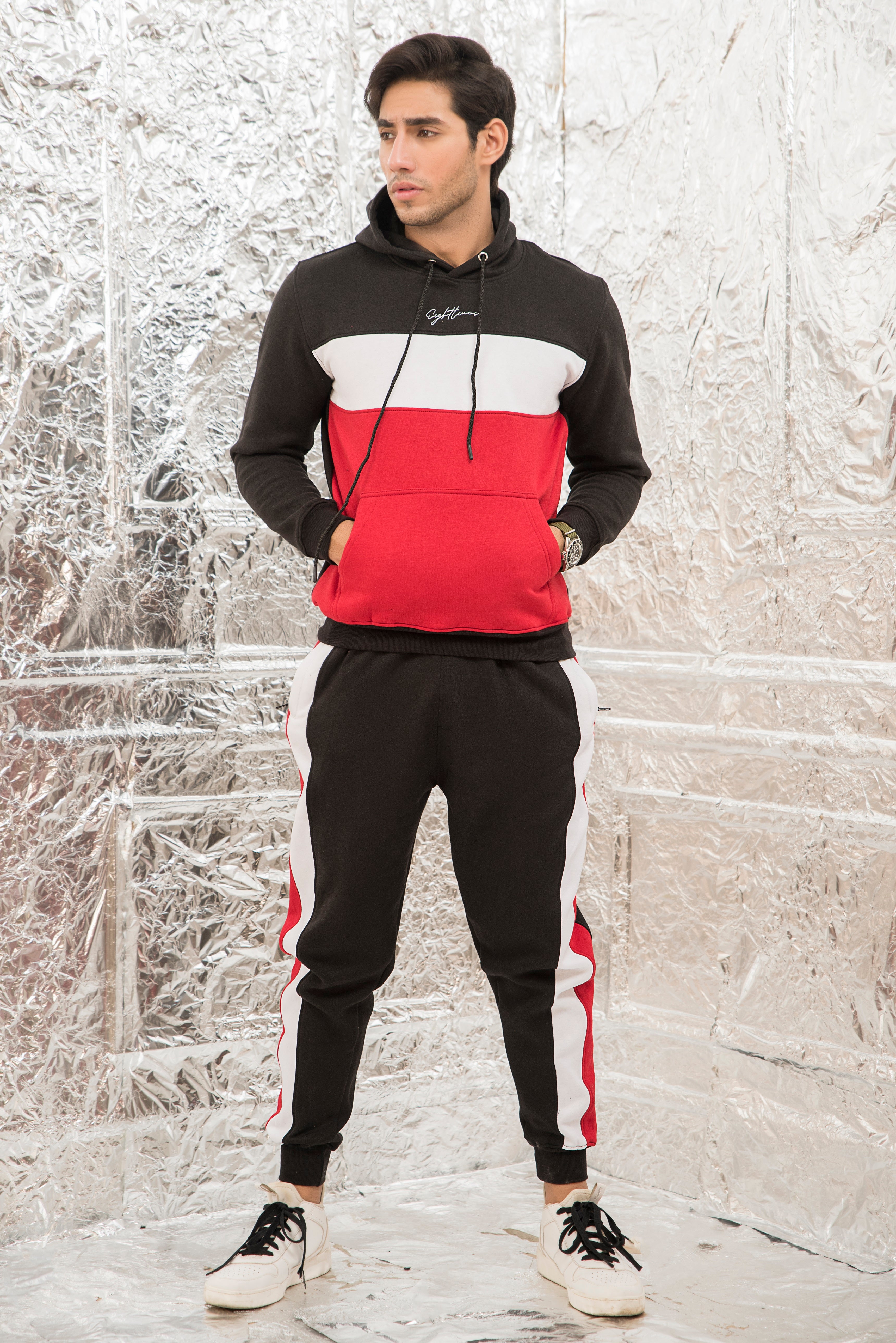 Basic Sporty Tracksuit - Black