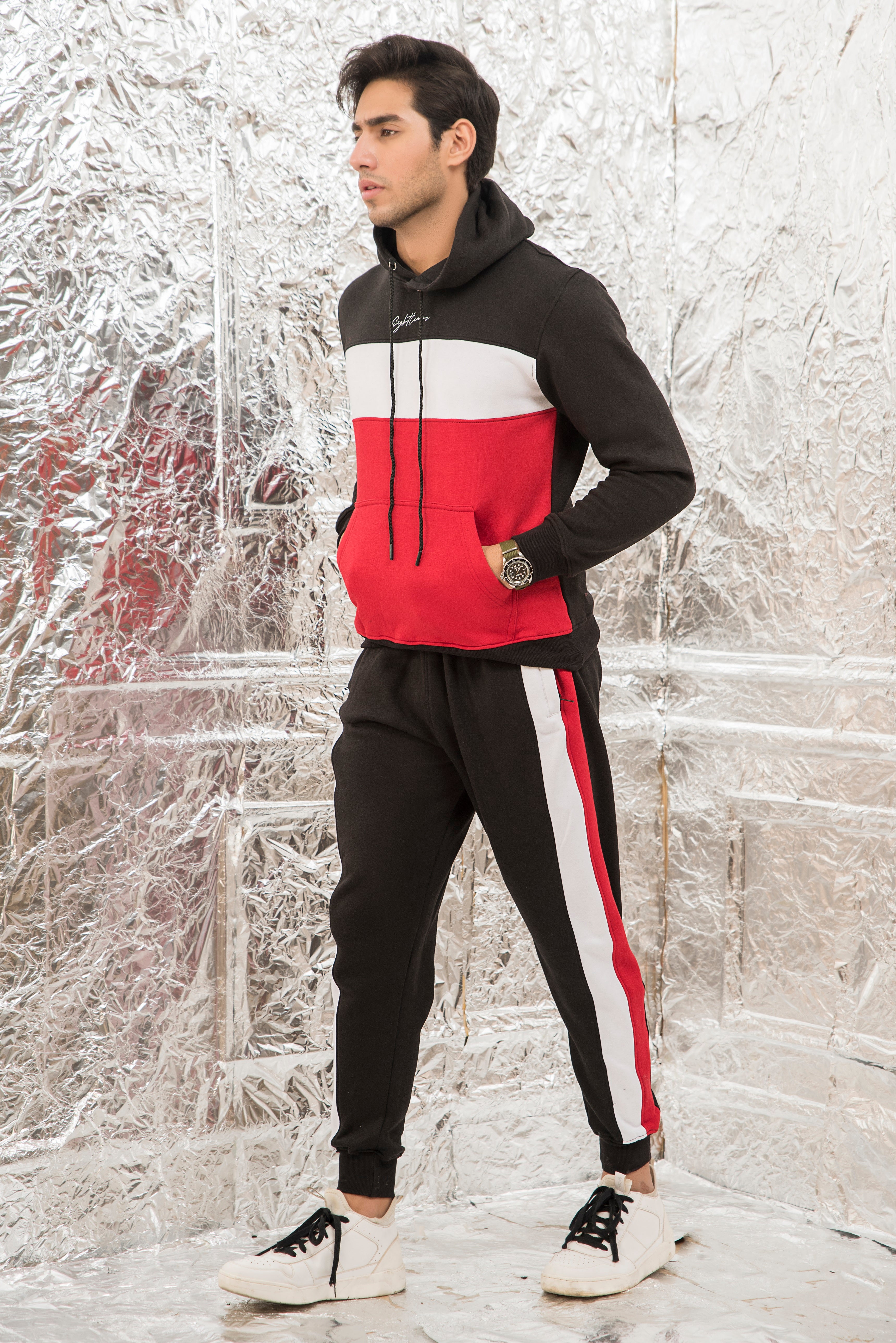 Basic Sporty Tracksuit - Black