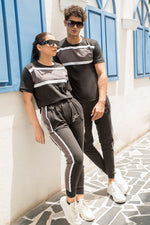 Load image into Gallery viewer, Supreme Contrast Panel Tracksuit  - Black
