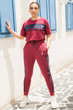 Load image into Gallery viewer, Suave Maroon/Navy Contrast Tracksuit
