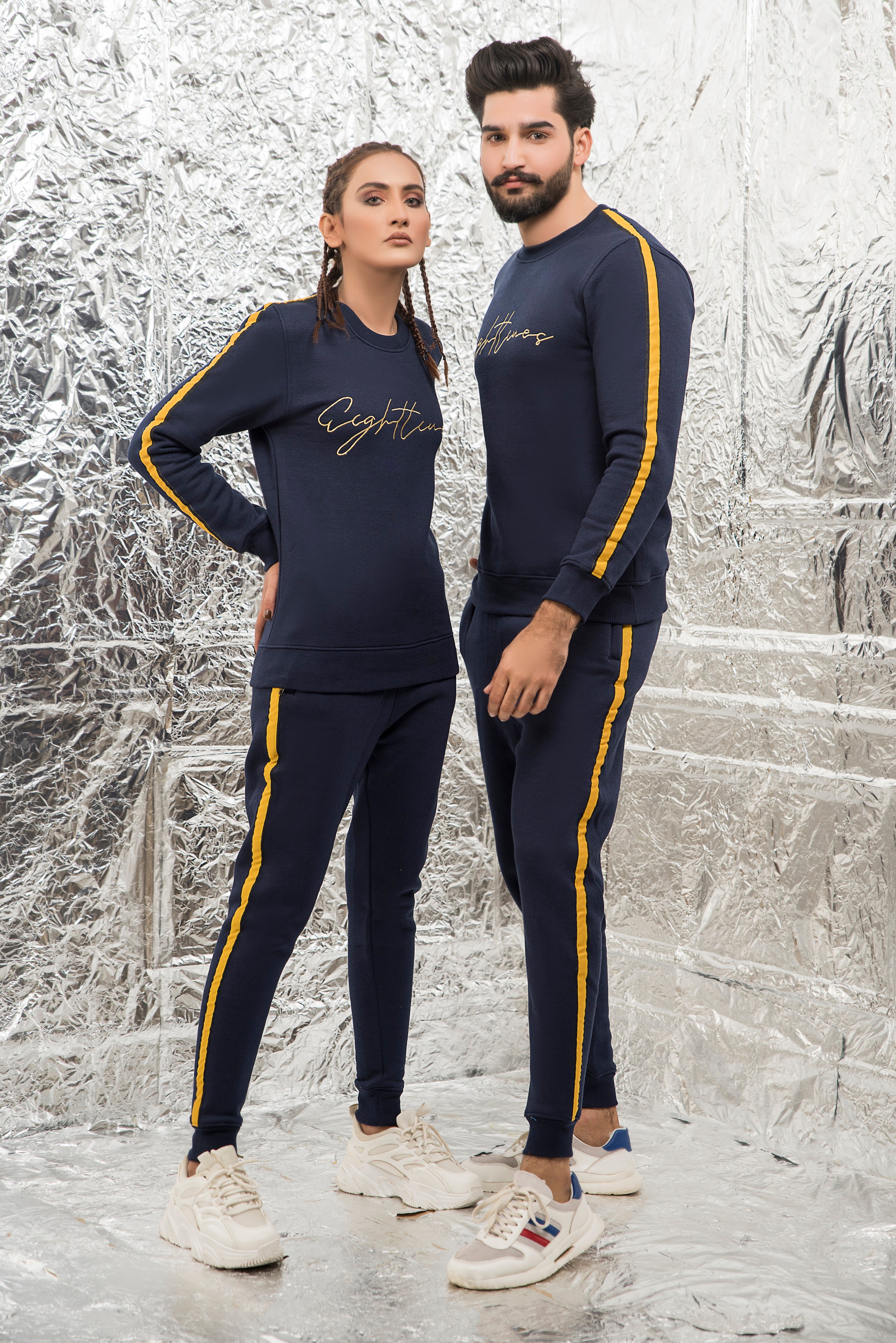 Basic Golden Tape Tracksuit - Navy Blue