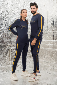 Basic Golden Tape Tracksuit - Navy Blue