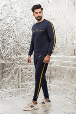 Load image into Gallery viewer, Basic Golden Tape Tracksuit - Navy Blue
