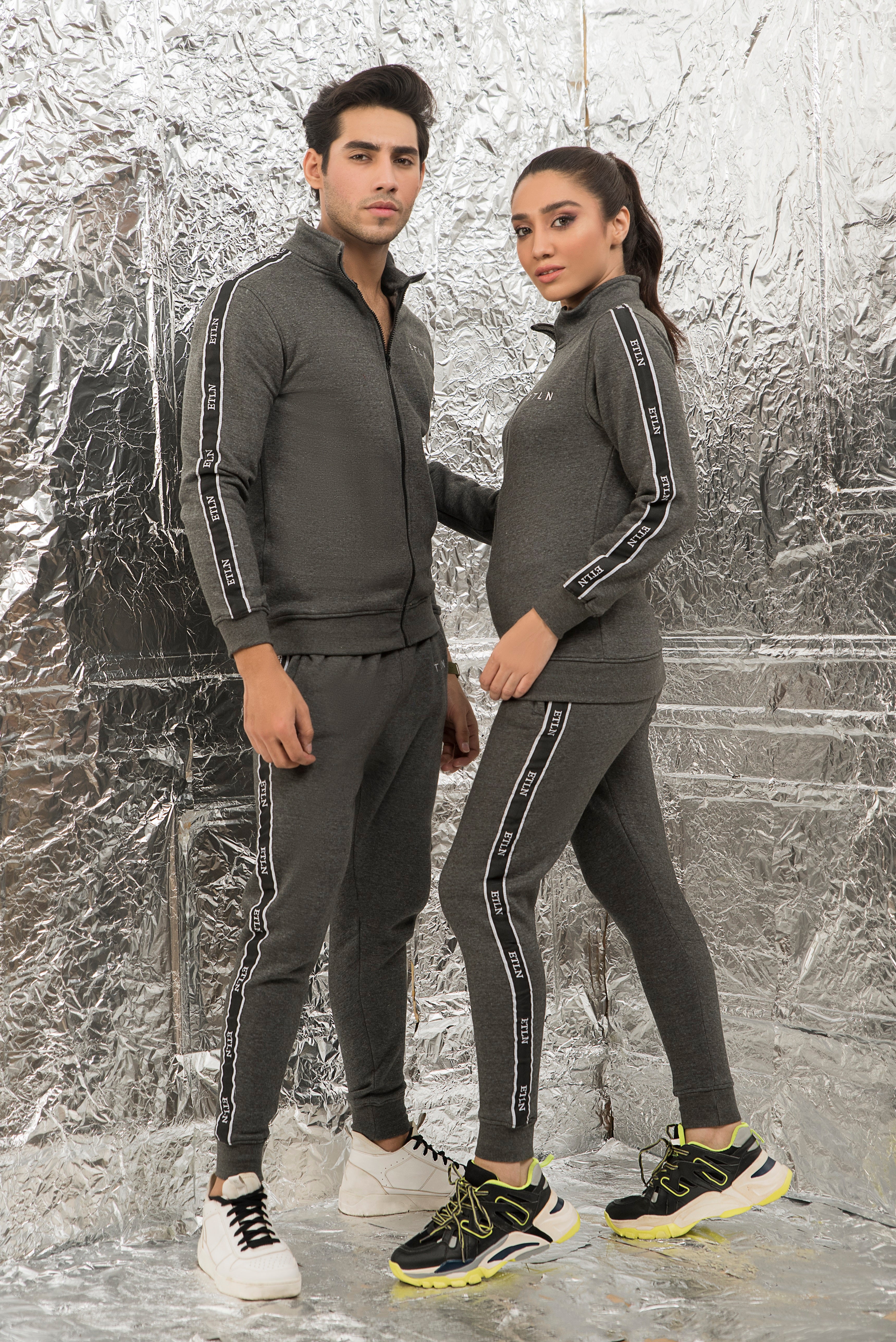 ETLN tape tracksuit- Charcoal