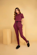 Load image into Gallery viewer, Eightlines signature embroidery tracksuit -  Maroon

