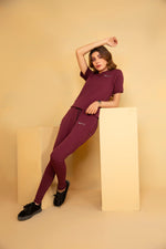 Load image into Gallery viewer, Eightlines signature embroidery tracksuit -  Maroon

