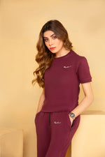 Load image into Gallery viewer, Eightlines signature embroidery tracksuit -  Maroon
