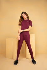 Load image into Gallery viewer, Eightlines signature embroidery tracksuit -  Maroon
